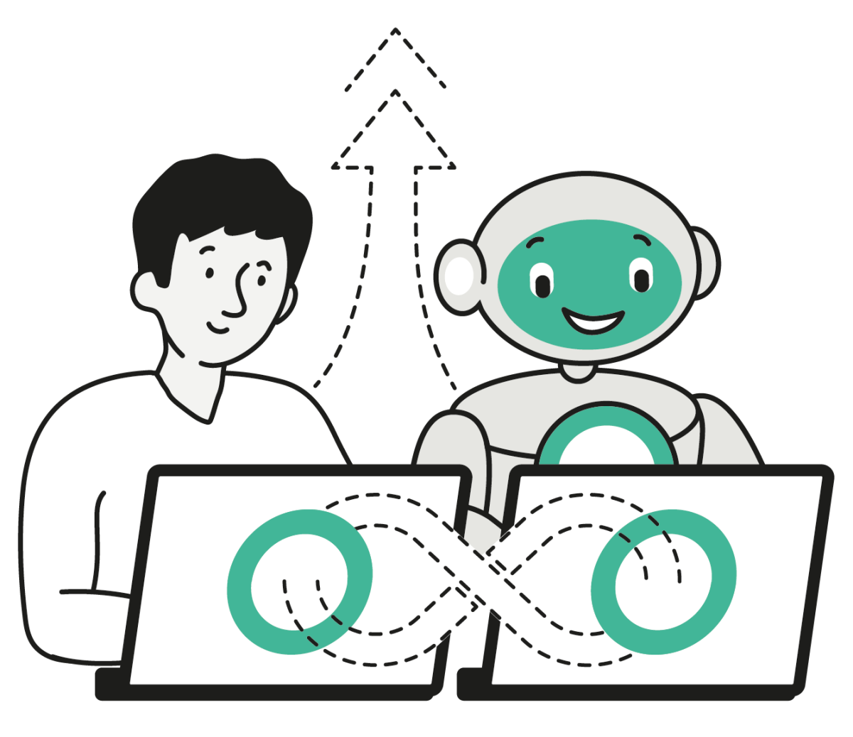 Manage and grow white background